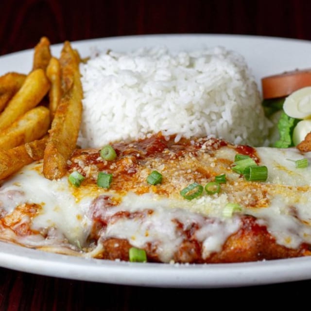 Frango a Parmegiana.